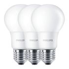 Philips LED Birnenlampe CorePro 8W (60W) E27 827 matt NODIM 3er-Pack