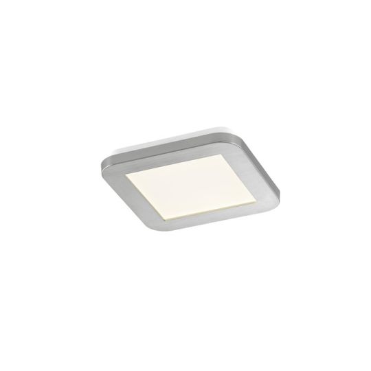 Fischer & Honsel LED-Deckenleuchte "GOTLAND" 8,5W Acrylglas weiß/nickel  170mm x 170mm IP44