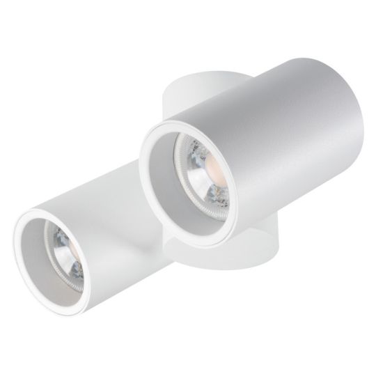 Kanlux weißes Aufbau-Downlight BLURRO mit 2x flexiblen Spotarmen NODIM