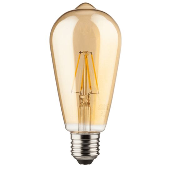 Müller Licht LED Rustikalampe ST64 6,5W (54W) E27 820 360° DIM Gold