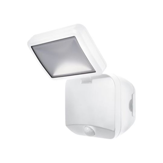 Ledvance Wandleuchte "Battery LED Spotlight Sensor" 4W IP54 Weiß m. Tageslicht- und Bewegungssensor