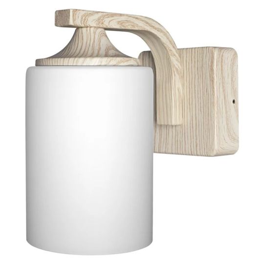 Ledvance Außen-Wandleuchte "Endura Classic Lantern" E27 Holzdekor/Weiß