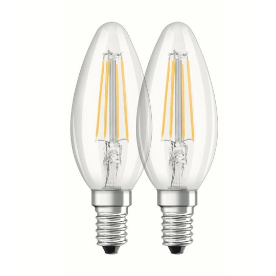 Osram LED Kerzenlampe 4W (40W) E14 827 300° NODIM 2er Pack