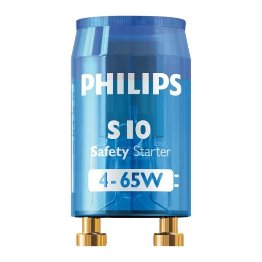 Philips Starter S10 4-65W Einzelbetrieb für Leuchtstoff- und Kompaktleuchtstofflampen