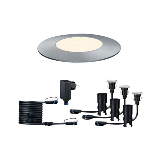 Paulmann LED-Bodeneinbauleuchten-SET "PLUG&SHINE Floor Mini" 3 x 24V/2,5W 830 IP67
