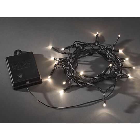 Konstsmide batteriebetriebene LED Lichterkette 20-tlg.  mit Schalter, Sensor und Timer Außen