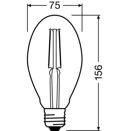 Osram LED Lampe Oval Vintage Edition 1906 4,5W (40W) E27 824 360° NODIM gold