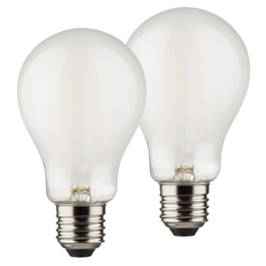 Müller-Licht LED Birnenlampe Retro Filament 6W (60W) E27 827 360°  NODIM matt 2er Pack