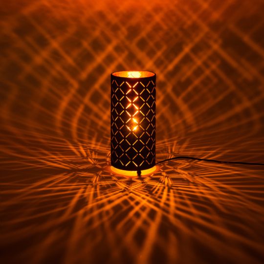 MegaLight LED Tischleuchte Shining Flame rund mit Flammeneffekt