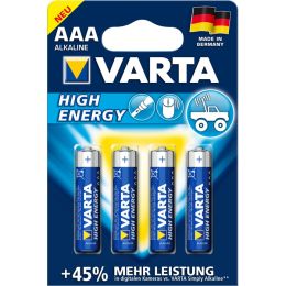Varta High Energy Micro AAA Batterie LR03 1,5V 4er Pack