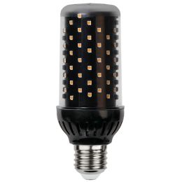 Firelamp LED Leuchtmittel mit Flammenoptik 3W E27 klar schwarze Fassung 115x35mm