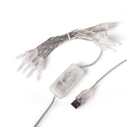 Hellum LED-USB-Minilichterkette "Pisello" 1,08m 10 LED's IP20