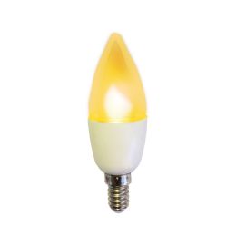 Firelamp LED Flammenlicht Kerzenlampe 1,2W E14 1800K 14SMDs Opal Feueroptik