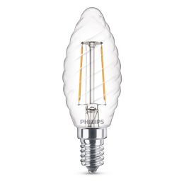 Philips LED Kerzenlampe Classic 2W (25W) E14 827 300° NODIM klar