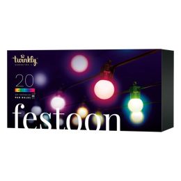 Twinkly LED-Lichterkette "Festoon" 10m 20 LEDs Smart RGB Multicolor IP44