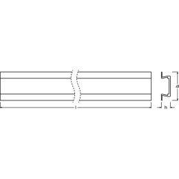 LEDVANCE flache Profilschiene für breite LED-Bänder 1m 22mm Alu