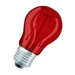 Osram rote LED Tropfenlampe Star Decor Classic P 1,6W E27 NODIM