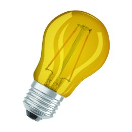 Osram gelbe LED Tropfenlampe Star Decor Classic P 1,6W E27 NODIM