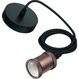 Philips Retro-Lampenkabel mit Fassung E27 2m schwarz rose