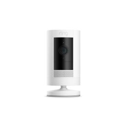 Ring Stick Up Cam – drahtlose Indoor/Outdoor Sicherheitskamera in weiß 1080p - 110°, 57°